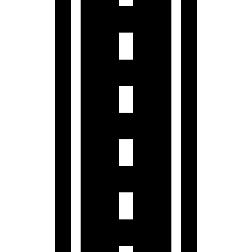 Road straight line top view